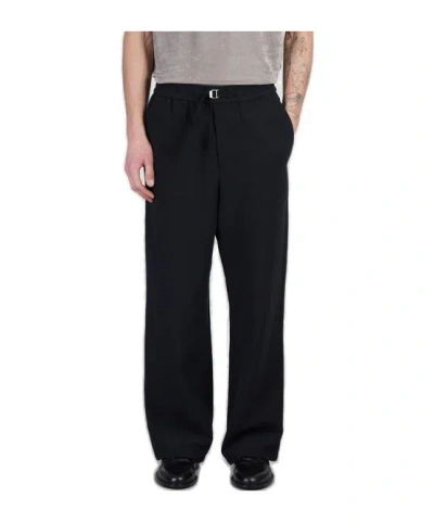 AMI ALEXANDRE MATTIUSSI AMI PARIS LOGO PLAQUE STRAIGHT LEG TROUSERS
