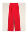 Ami Alexandre Mattiussi Red Wool High Waist Large Trousers Red In Red