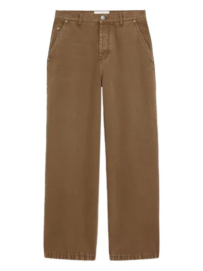 Ami Alexandre Mattiussi Pocket Denim Jeans In Brown