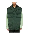 Ami Alexandre Mattiussi Pocket-detail Flared Gilet In Green