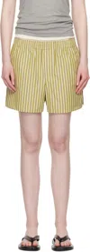 Ami Alexandre Mattiussi Ami Paris Short Stripes In Yellow