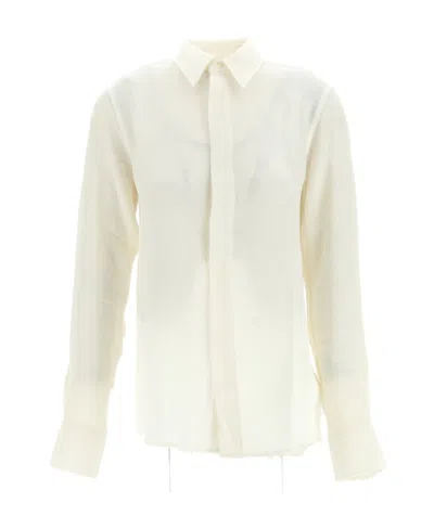 Ami Alexandre Mattiussi Point-collar Silk Shirt