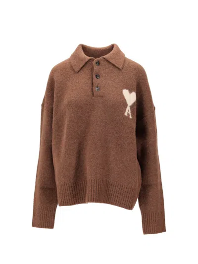 Ami Alexandre Mattiussi Polo Ami Paris De Coeur In Multi