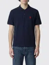 Ami Alexandre Mattiussi Ami De Coeur Short-sleeved Polo T-shirt In Blue