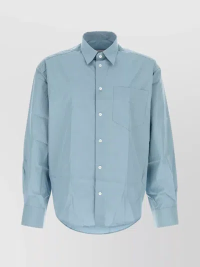 AMI ALEXANDRE MATTIUSSI POPLIN SHIRT WITH BUTTON CUFFS AND COLLAR