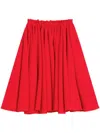 Ami Alexandre Mattiussi Red Wool Skirt With Godets Red In Red