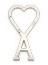 Ami Alexandre Mattiussi Porte Cles Mousqueton Ami Paris De Coeur In Silver