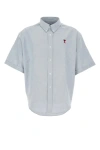 Ami Alexandre Mattiussi Ami Paris  Light Blue Cotton Button-down Shirt