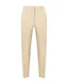 Ami Alexandre Mattiussi Pressed-center Cropped Trousers In Nude