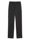 Ami Alexandre Mattiussi Black Wool Large Fit Trousers Grey In Black