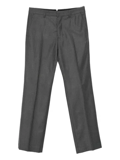 Ami Alexandre Mattiussi Pressed-crease Trousers In Gray