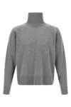 Ami Alexandre Mattiussi Ami Melange Grey Wool Blend Oversize Sweater In Gray