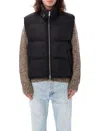 Ami Alexandre Mattiussi Ami Paris Monogram Patch Puffer Gilet In Black