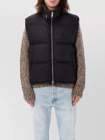 AMI ALEXANDRE MATTIUSSI PUFFER VEST HIGH COLLAR