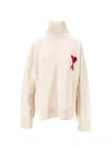 Ami Alexandre Mattiussi Pull Col Cheminee Ami Paris De Coeur In Neutral