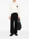 Ami Alexandre Mattiussi Oversized Intarsia-knit Wool Turtleneck Sweater In White