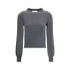 Ami Alexandre Mattiussi Pull Col Rond Ami De Coeur In Gray
