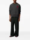 Ami Alexandre Mattiussi Pull Col Rond Ami Paris De Coeur In Gray