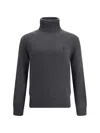 Ami Alexandre Mattiussi Cashmere-wool Ami De Coeur Rollneck Sweater In Gray