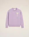 Ami Alexandre Mattiussi Ami Paris Knitwear In Lilac/off White
