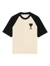 Ami Alexandre Mattiussi White Cotton Short Sleeves Ami De Coeur T-shirt White In White