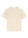 Ami Alexandre Mattiussi Classic Round Neck T-shirt With Subtle Logo Detail In Neutral