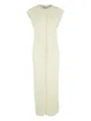 Ami Alexandre Mattiussi Raw-edge Midi Dress In White