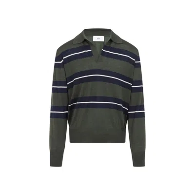 Ami Alexandre Mattiussi Raye Polo In Black