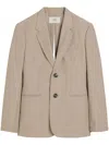 Ami Alexandre Mattiussi Rear-slit Blazer In Neutrals