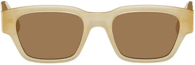 Ami Alexandre Mattiussi Rectangular Frame Sunglasses In Brown