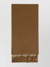 Ami Alexandre Mattiussi Rectangular Scarf Fringed Edges In Brown
