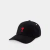 Ami Alexandre Mattiussi Ami Paris Red Adc Cap In Black