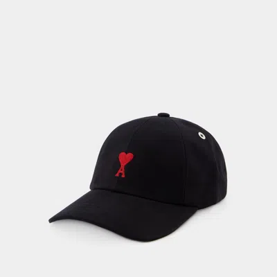 Ami Alexandre Mattiussi Red Adc Cap - Ami Paris - Cotton - Black