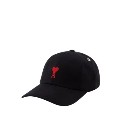 Ami Alexandre Mattiussi Ami Red Adc Cap - Cotton - Black