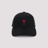 Ami Alexandre Mattiussi Red Adc Embroidery Hat In Black