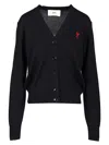 Ami Alexandre Mattiussi Woman Cardigan Midnight Blue Size Xs Merino Wool