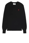 Ami Alexandre Mattiussi Ami Paris Logo-embroidered Stretch-cotton Sweatshirt In Black