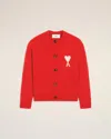 Ami Alexandre Mattiussi Red Alpaca Ami De Coeur Cardigan Red In Red
