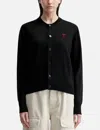 Ami Alexandre Mattiussi Wool Cardigan With Round Neck And Long Sleeves
