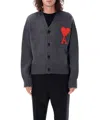 AMI ALEXANDRE MATTIUSSI RED AMI DE COEUR CARDIGAN