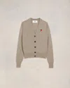 AMI ALEXANDRE MATTIUSSI RED AMI DE COEUR CARDIGAN BEIGE