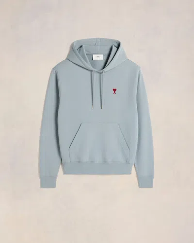 Ami Alexandre Mattiussi Red Ami De Coeur Hoodie Blue