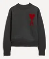 Ami Alexandre Mattiussi Crew Neck Long Sleeve Sweater With Ribbed Edges