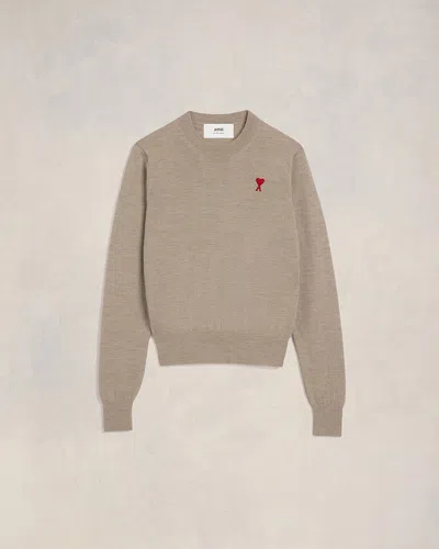 Ami Alexandre Mattiussi Red Ami De Coeur Jumper Neutrals For Women