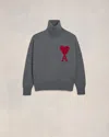 Ami Alexandre Mattiussi Red Ami De Coeur Sweater Grey Unisex