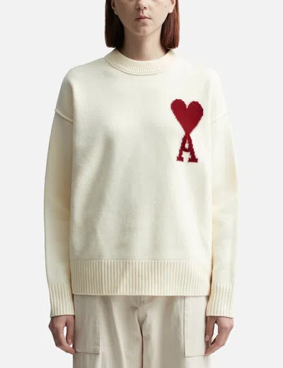 AMI ALEXANDRE MATTIUSSI RED AMI DE COEUR SWEATER