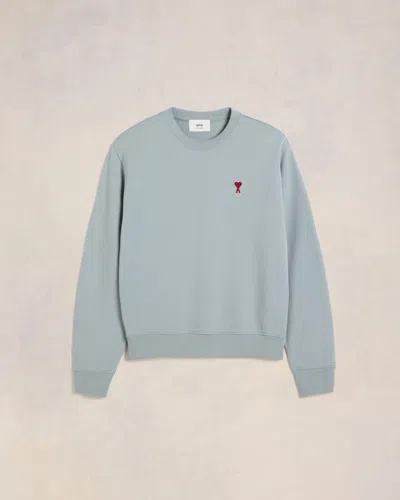 Ami Alexandre Mattiussi Ami De Coeur Sweatshirt In Clay Blue