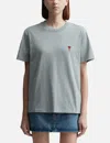 Ami Alexandre Mattiussi Ami Paris Ami De Coeur Grey T-shirt Women In Blue