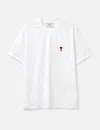 Ami Alexandre Mattiussi Logo-embroidered Organic Cotton-jersey T-shirt In White