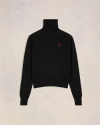 Ami Alexandre Mattiussi Ami Paris Jersey With Ami De Couer Embroidery In Black